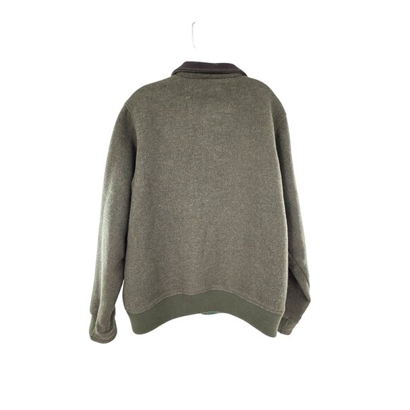 Woolrich Mens Outdoor Wool Jacket M Green Made In China - Picture 2 of 8